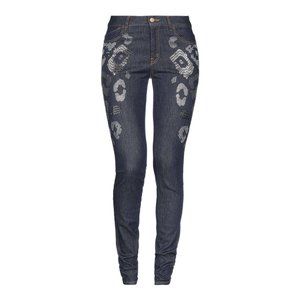 NWT Just Cavalli Embellished and Glitter Pinstripe Jeans Size 26